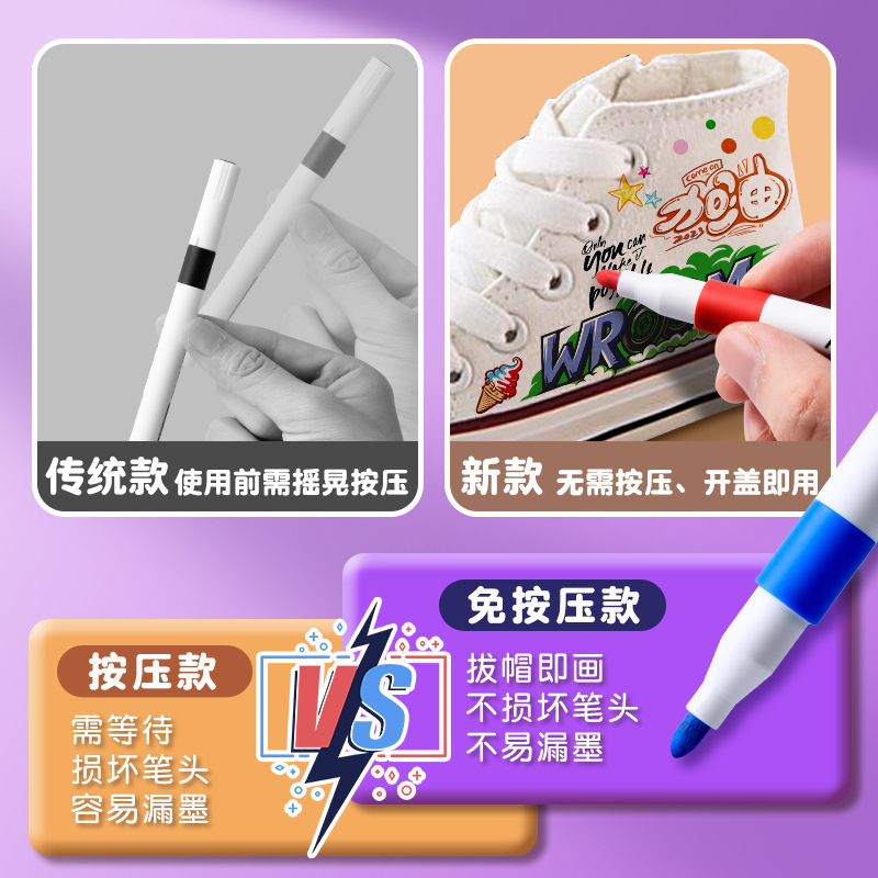 库洛米丙烯马克笔绘画必备可爱小学生美术生专用可水洗水彩笔套装|undefined