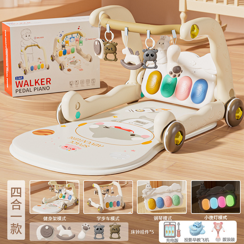 Piano pedal para bebés 0 - 1 años de edad caminante 3 meses 6 juguetes de regalo para recién nacidos 8