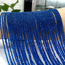 新海藍色近天然石3mm個性飾品尖晶石半成品長鏈diy手鏈 腳鏈配件