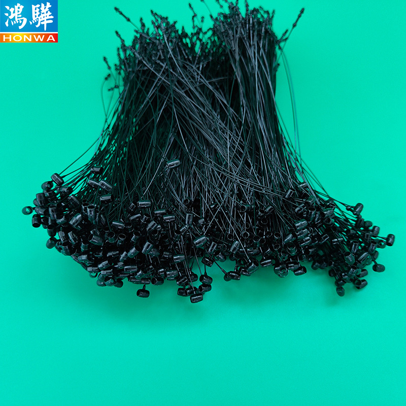 厂家直销圆头黑色子母扣 环保pp材质不露头吊牌线黑色圆头子母扣