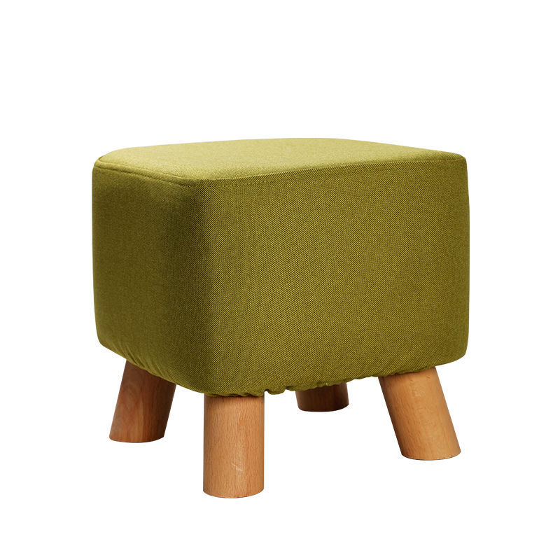Taburete para cambiador de zapatos de madera maciza Taburete para zapatos de moda Taburete para sofá Taburete de tela Taburete para mesa de centro Taburete para el hogar Taburete cuadrado Taburete redondo Taburete image 5