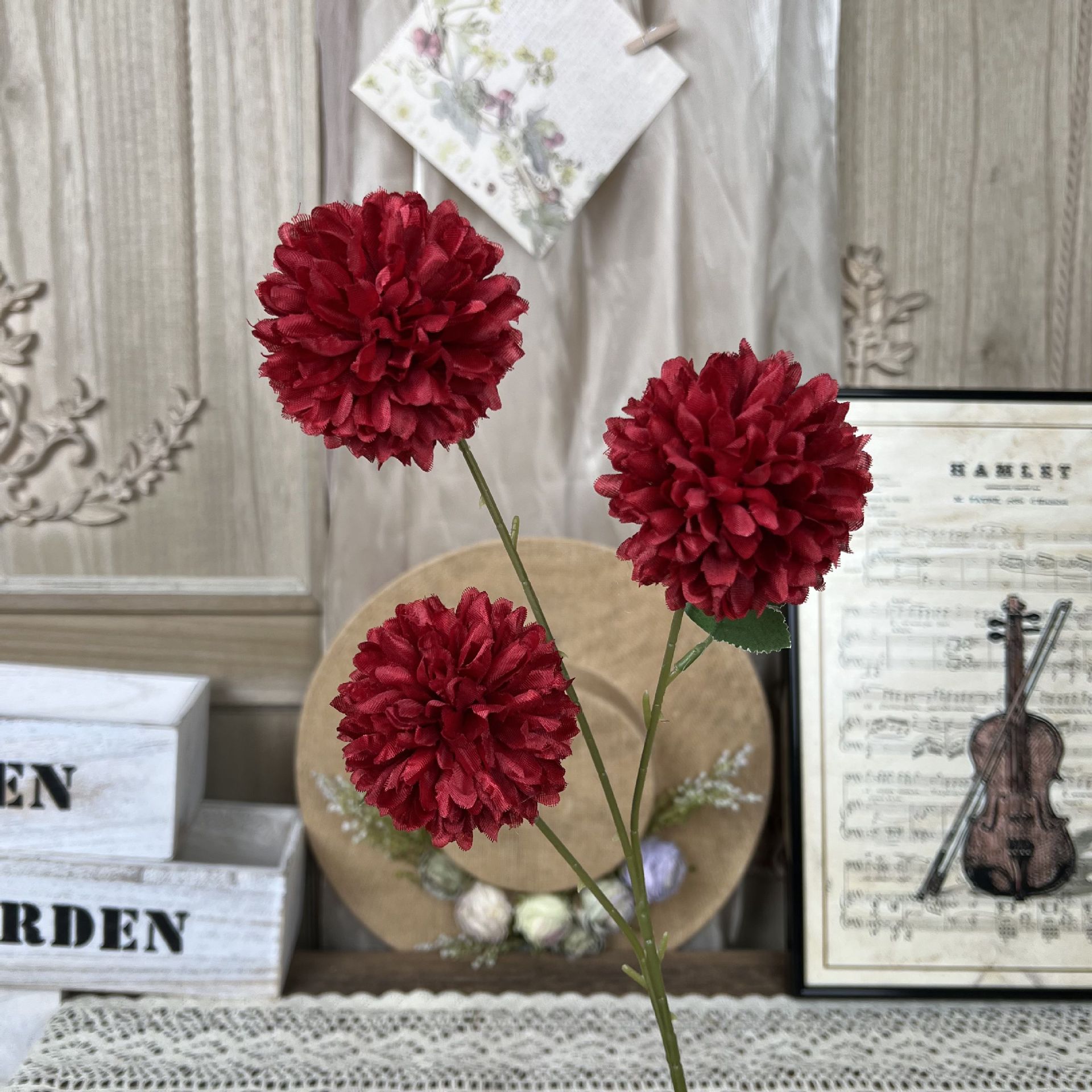 Gzh-3 head ball chrysanthemum - red