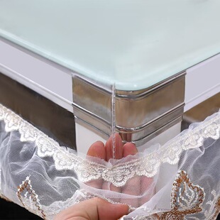 PVC Transparent Table Cover New Style Baking Table Cover Set Thickened Waterproof and Oil-proof Electric Heater Tablecloth Coffee Table Electric Heater Cover Set