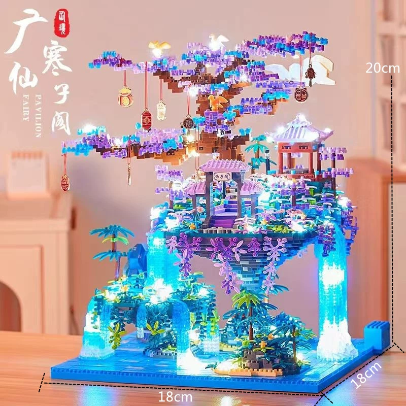 Конструктор Building Set Legо Cherry Blossom Tree, маленькие кирпичики, варианты LED и из акрила, подарок на день рождения