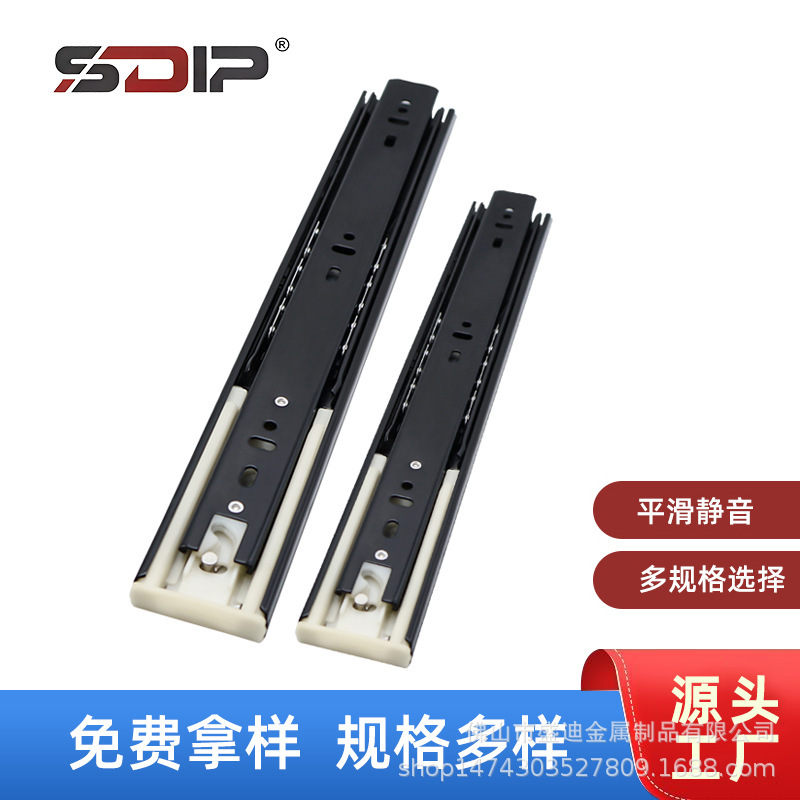 Modern Full Extension Ball Bearing Sliding Furniture Hardware Telescopic Guide Rail for Kitchen Gym Drawer