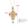 Retro diamond stone inlay, chain, pendant, long necklace, European style, bright catchy style