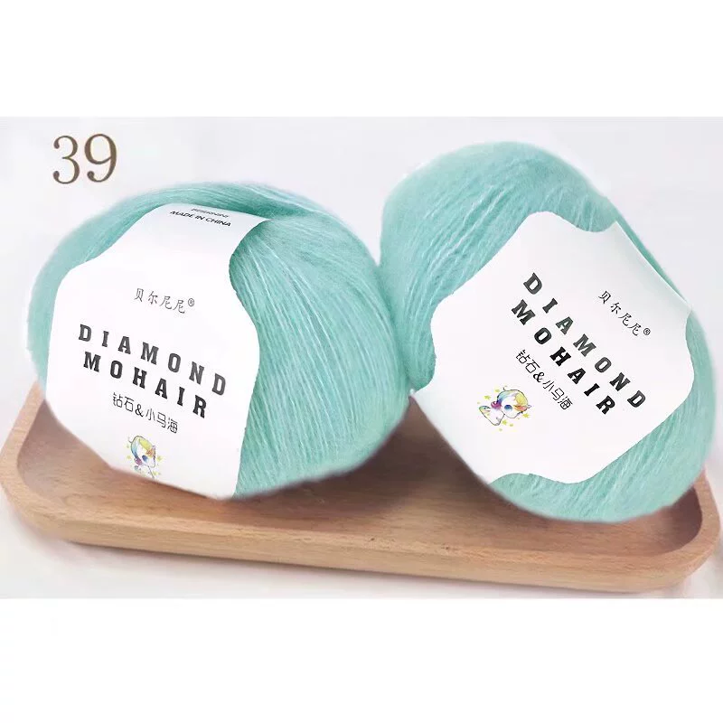 Diamond Pony: шарф и клубок пряжи Diamond Mohair, ручная работа, бренд 贝尔尼尼, разнообразные конфигурации