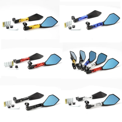 Motorcycle rearview mirror: Alloy Diamond-Shaped Reflector