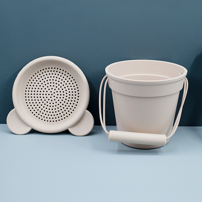 Cubo de playa de silicona pala de juguete para niños playa entre padres e hijos agua Cubo de silicona traje de juguete de playa en stock