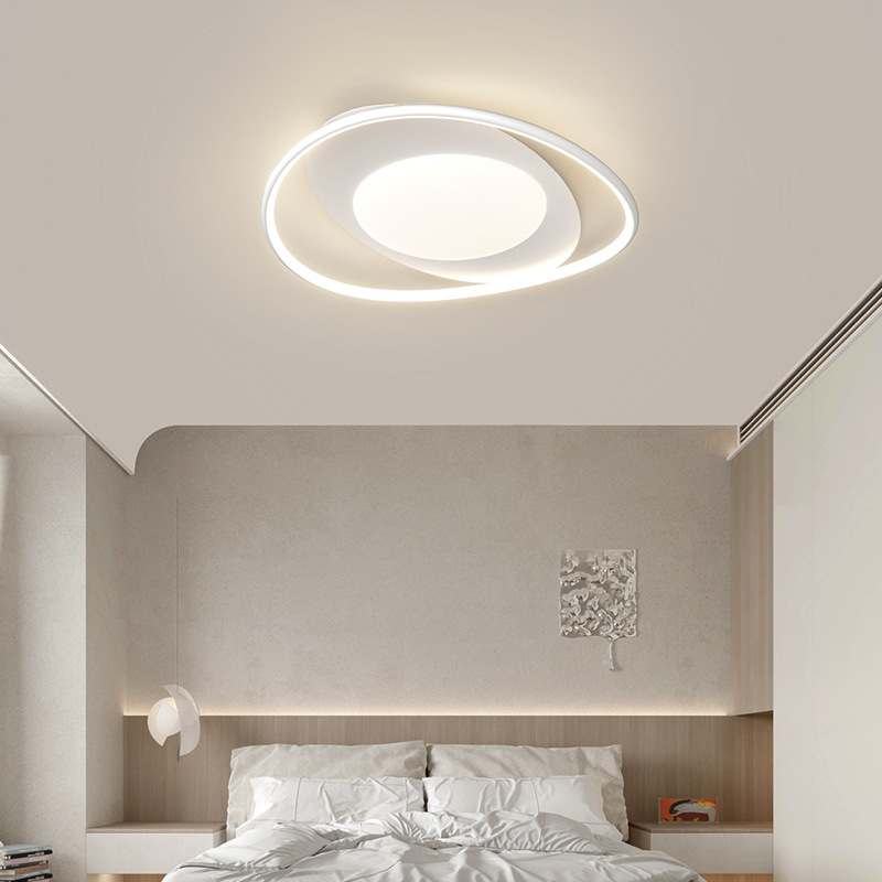 [Selección estricta] lámpara de techo LED lámpara de viento de crema moderna atmósfera simple nueva habitación de lámparas de Guangdong Zhongshan