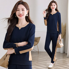 休闲运动服套装女士春秋2025新款时尚洋气减龄妈妈秋季卫衣两件套