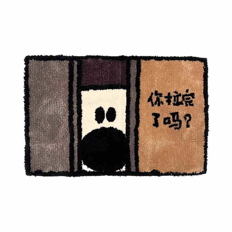 漫画かわいい子犬植毛子供部屋寝室ベッドサイドブランケットリビングルームカーペット浴室吸収性フロアマット|undefined