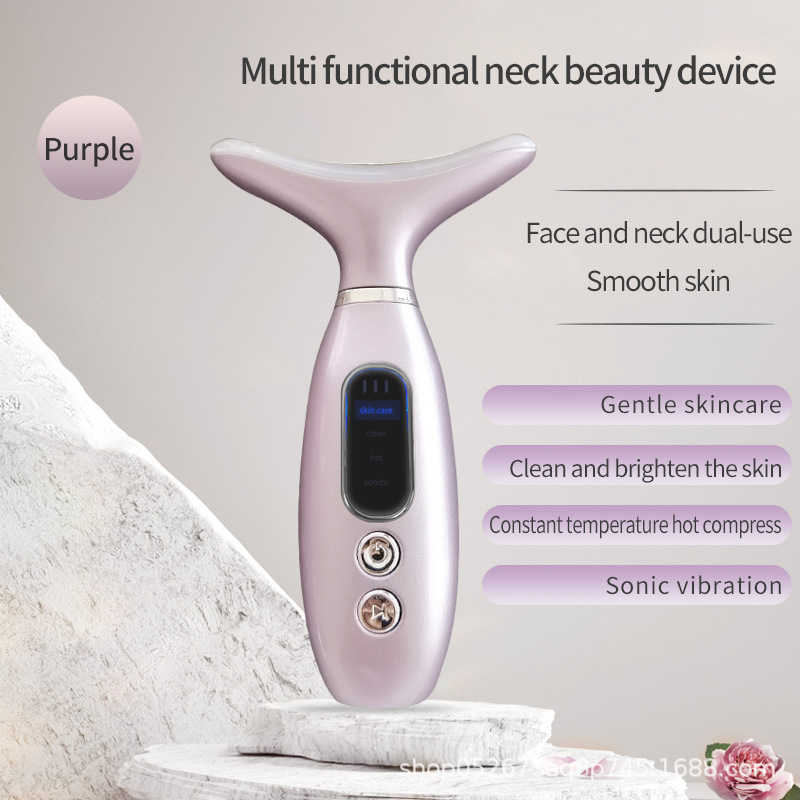 Nuevo dispositivo eléctrico transfronterizo de belleza de cuello, dispositivo de belleza de calentamiento de temperatura constante, masajeador de cuidado facial para el cuello image 8