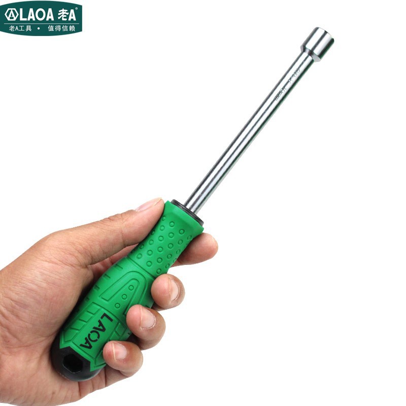 老A  LA618310双色柄深孔套筒螺丝批六角套筒起子螺丝刀10MM