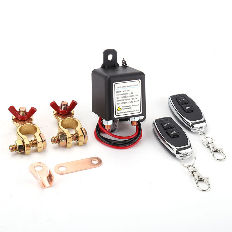 250A 12V24V汽车电瓶防漏电跑电继电器车用遥控断电开关