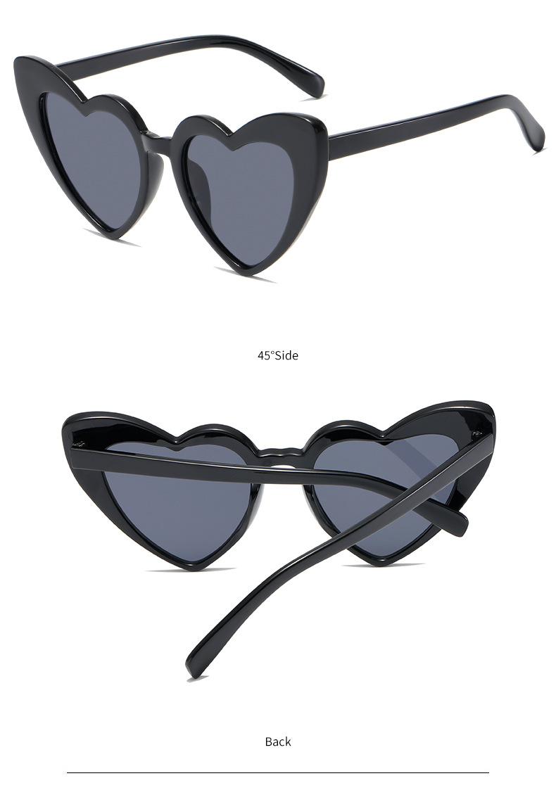 Casual Retro Heart Shape Ac Special-shaped Mirror Full Frame Women's Sunglasses display picture 1