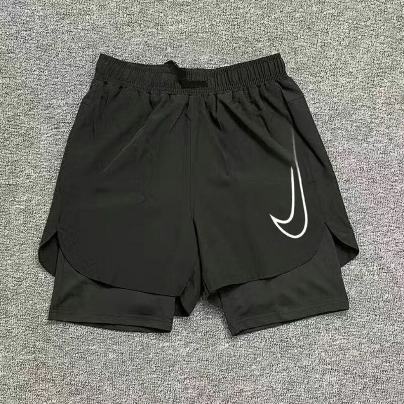 Summer Running, Swimming, Track and Field Shorts, Quick-Drying Sports Training Shorts, Three-Point Anti-Exposure Trendy Double-Layer Two-Piece Fitness Shorts for Men