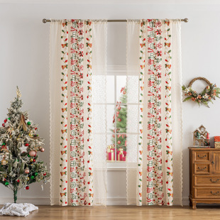 Christmas decorations European and American-style living room bedroom TK Amazon cross-border transparent curtain generation in stock wholesale