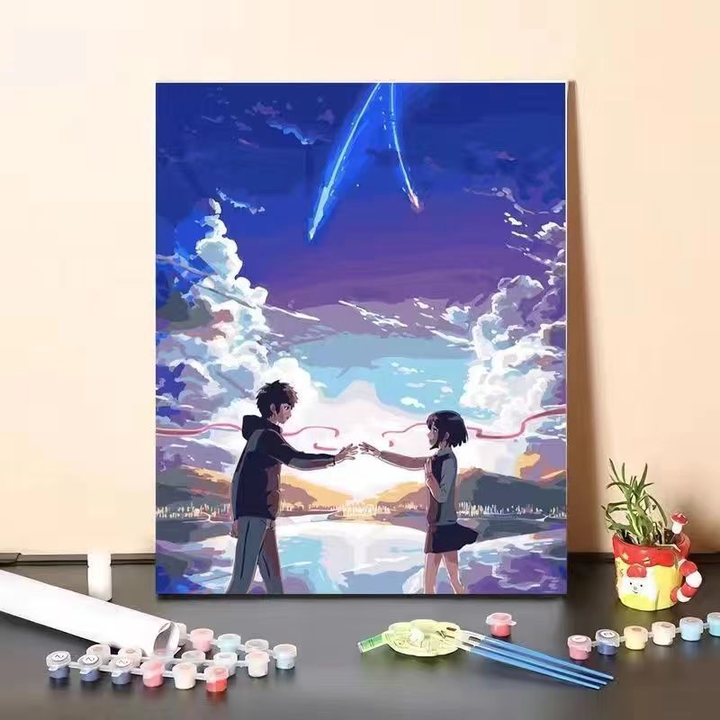 Pintura al óleo digital transfronteriza de Amazon relleno colorante pintura a mano pintura al óleo acrílica venta al por mayor TikTok puesto un envío