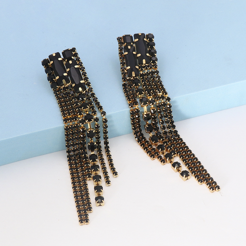 1 Pair Fashion Geometric Alloy Plating Rhinestones Women's Drop Earrings display picture 22