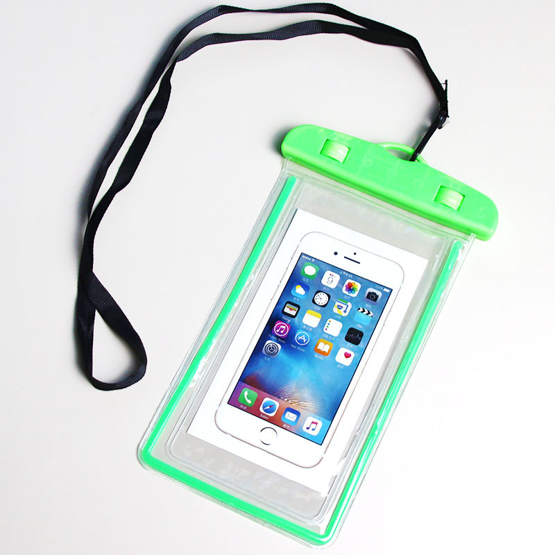 スポット屋外水泳蛍光携帯電話防水バッグ pvc ダイビングラフティング発光タッチスクリーンカメラ携帯電話防水ケース|undefined