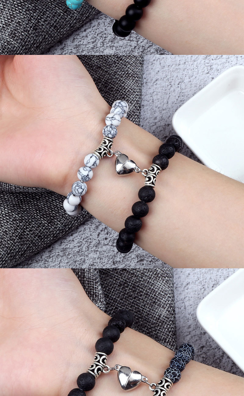 Kreativer Magnet zieht Liebespaar-Armbänder für Männer und Frauen an Besties Nischendesign Handseil_voghion.com