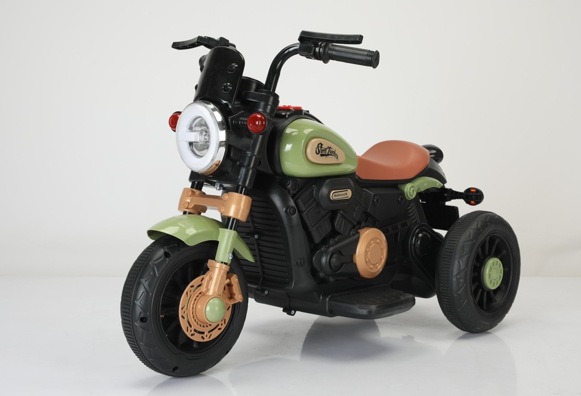 Motocicleta para niños Coche eléctrico para niños Coche de juguete de tres ruedas con música y luz Coche a batería Bicicleta recargable image 15