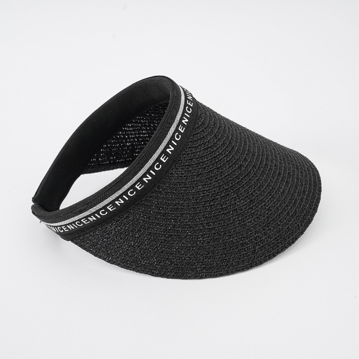 Sombrero de paja de verano sombrero de paja estilo coreano carta diadema sombrero de paja playa vacaciones protección solar