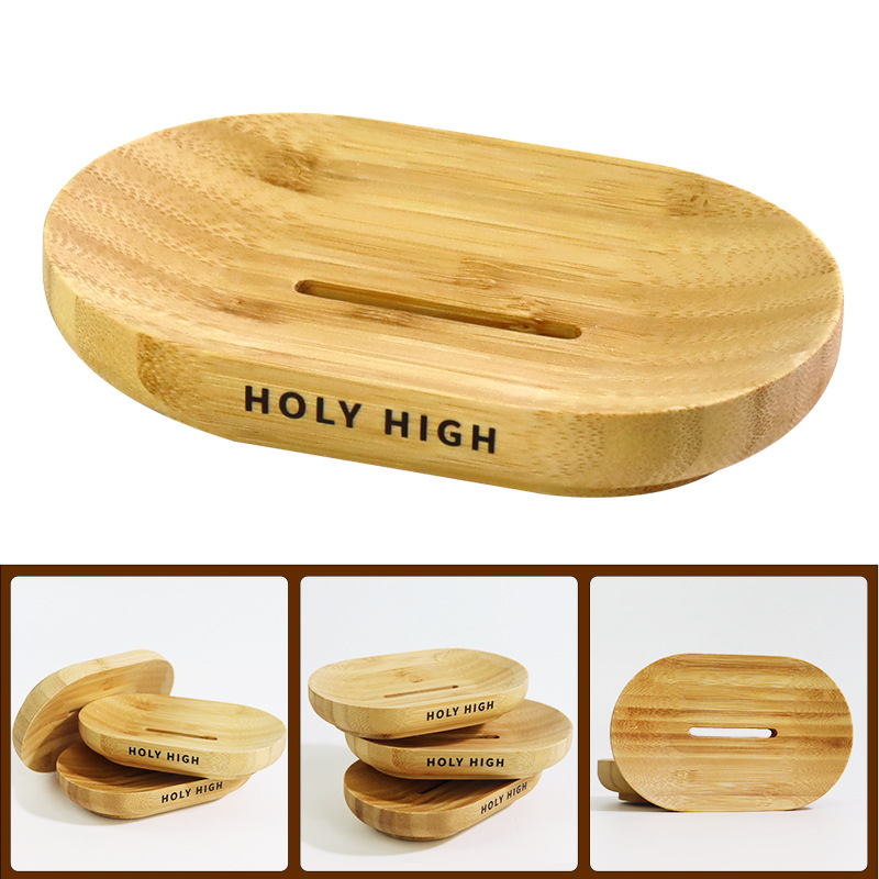 Directo de fábrica creativa caja de jabón bandeja de jabón de drenaje estante de jabón de bambú jabón de drenaje jabonera