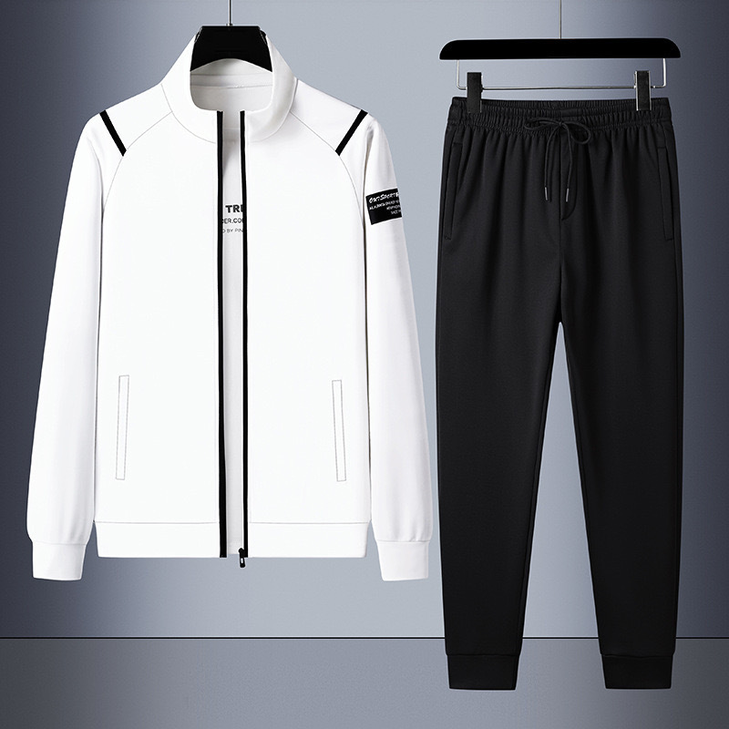 26-Year-Old Brand New Sports Suit with Long Sleeves and Stand-Up Collar, Three-Piece Set for Men and Women, Casual Sportswear, Company Group Purchase Sportswear