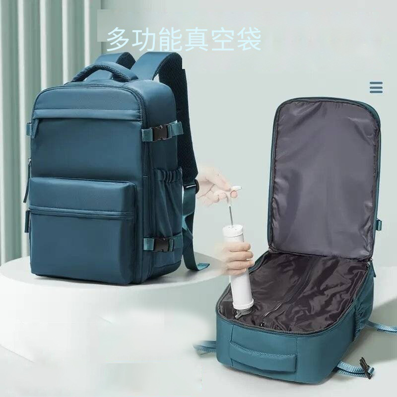 Nuevos productos transfronterizos mochila de negocios de gran capacidad unidireccional bolsa de vacío compresible multicapa de almacenamiento mochila de computadora
