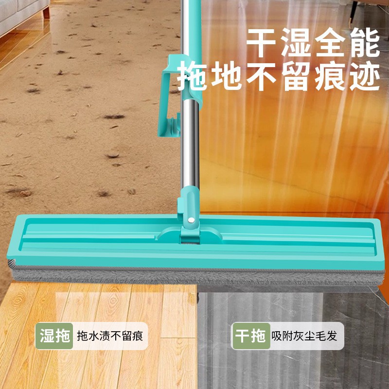 厂家定制 免手洗平板拖懒人拖把刮刮刮平板拖把家用干湿两用拖把