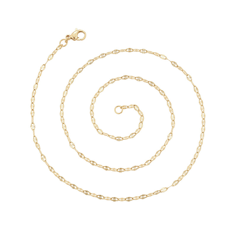 Xuping simple nuevo collar de sol de moda diaria fácil de llevar cadenas de temperamento cadenas de acero inoxidable cadenas clavículas mujeres