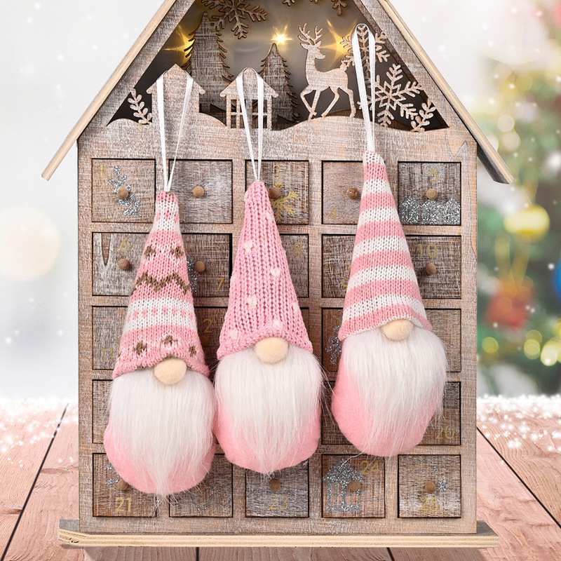 クリスマス装飾用品創意新作ニット小公仔ストラップ無顔人形小吊老人公仔ストラップ|undefined