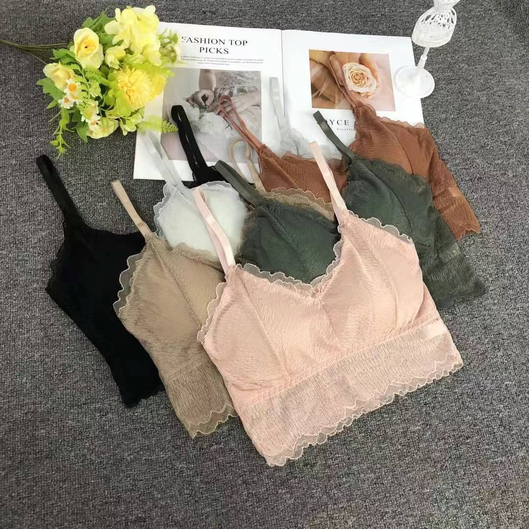 Nuevo encaje de alta calidad, chaleco de mujer, sin anillo de acero, cómodo sujetador, ropa interior deportiva, mujer al por mayor.