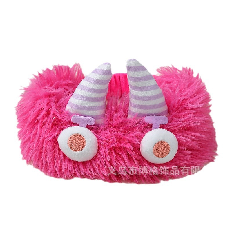 Nuevo divertido lindo peluche feo muñeca divertido orejas feo lindo estudiante accesorios para el cabello lavado facial maquillaje foto