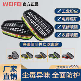 化工实验室打磨专用滤毒盒防尘口罩全面罩防毒面具焊烟椰壳活性炭
