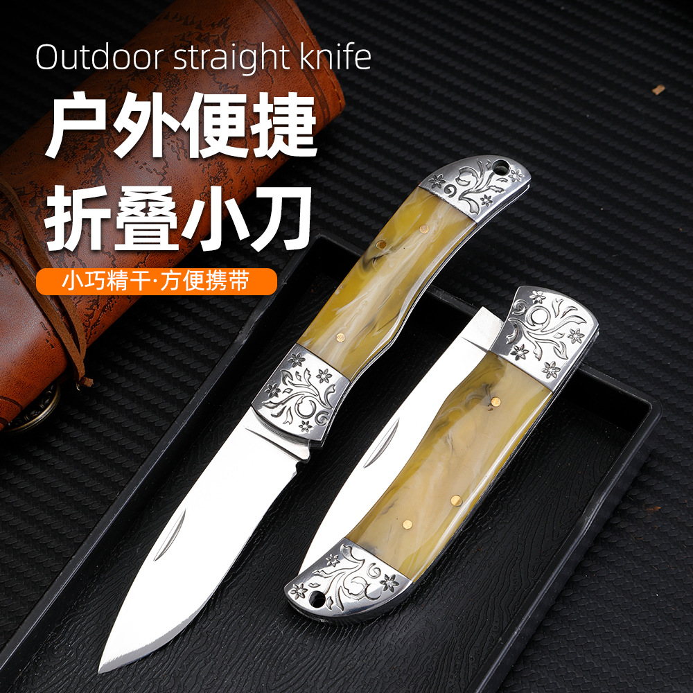 现货折叠刀不锈钢户外小刀多功能迷你小刀野营随身钥匙扣水果刀