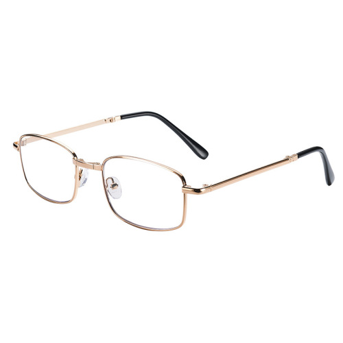 Anti-blue light smart zoom photosensitive color-changing progressive far, near, and medium three-way folding portable factory direct sales reading glasses