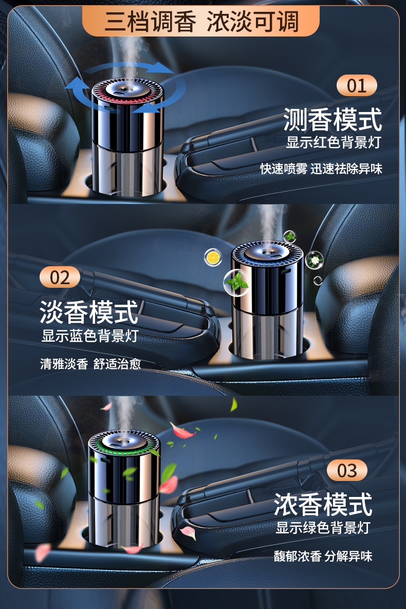 New product car perfume ornaments car aromatherapy automatic spray high-end car AI intelligent fragrance car interior accessories