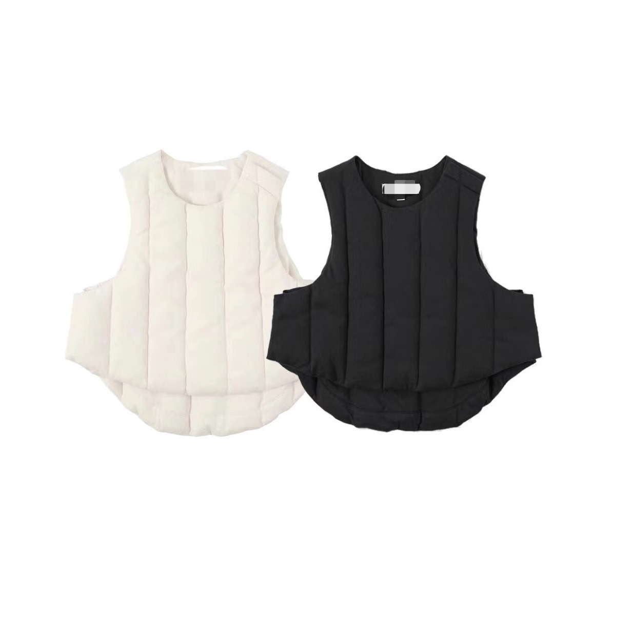 B front and rear irregular down vest XR