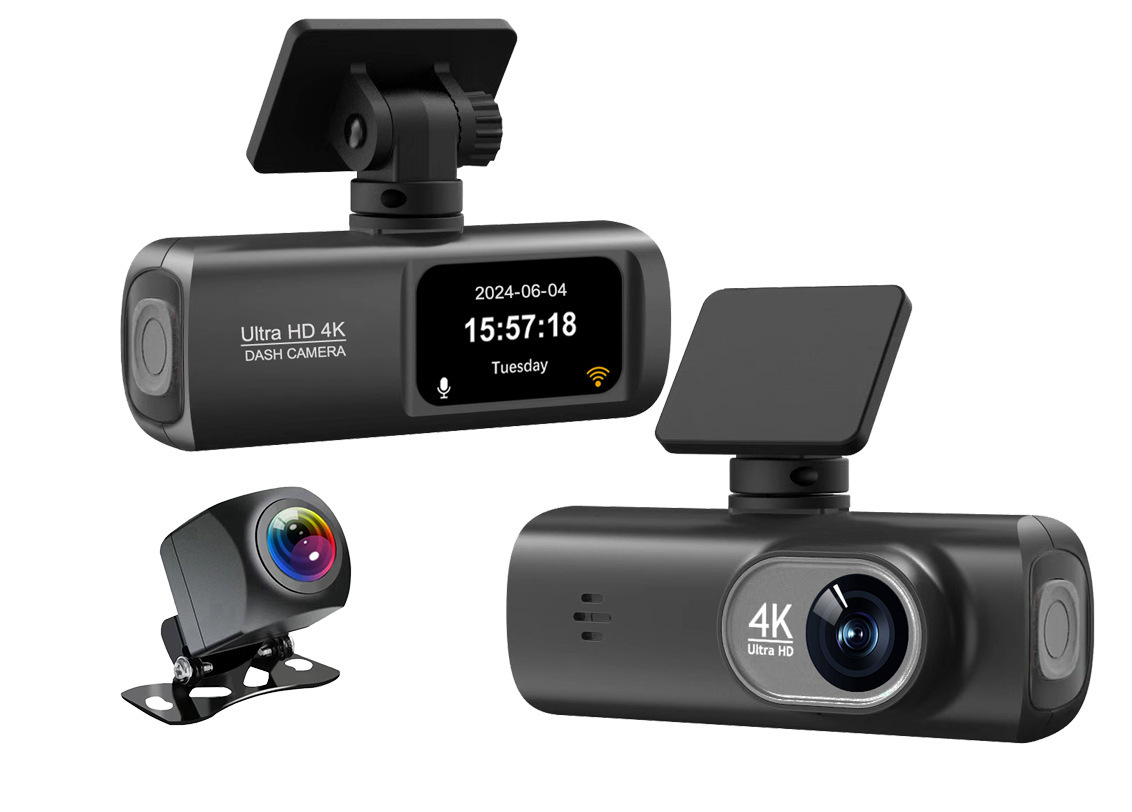 V22 Cross-Border Dash Cam: 4K HD, Dual-Lens, Infrared Night Vision, WiFi Connectivity, GPS, and Vehicle-Mounted Camera