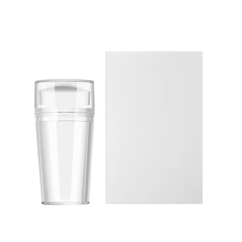 Traje de herramienta de impresión de raspador de sello de silicona transparente de doble cabeza de sello de clavo francés transfronterizo en stock al por mayor