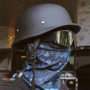 Yeni sertifikatlı retro motosiklet dəbilqəsi, Harley tipli polad kruizer yarım dəbilqə