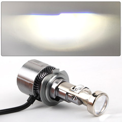 Upgrade to a super bright, focused laser driving light bulb for H7 LED headlights with built-in lens (H119005), converting the original low beam into an intense, concentrated laser beam.