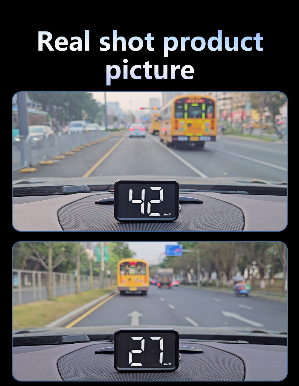 HUD Head-Up Display Car-mounted Beidou GPS Speed Display New Energy Multi-functional Instrument Head-Up Instrument Speedometer