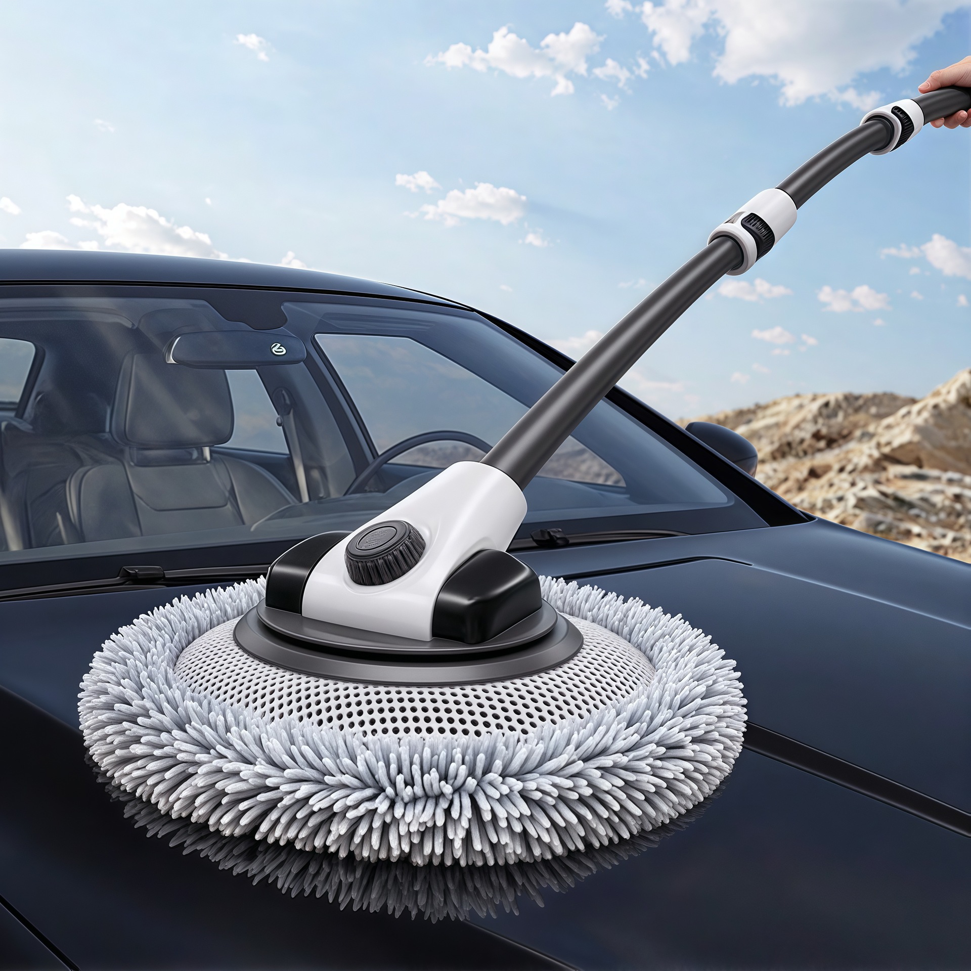Zhongheng новая швабра для мойки автомобилей вращающаяся автомобильная краска щетка для мойки автомобилей длинный держатель щетки щетка для чистки автомобиля длинная ручка мягкая щетина щетка