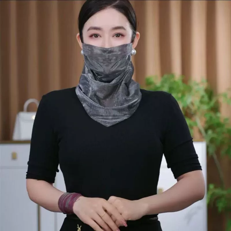 Солнцезащитная маска для женщин, новая мода, универсальная защита шеи в корейском стиле, ветрозащитная, пескозащитная, защита от ультрафиолета, многофункциональная вуаль с магнитной пряжкой