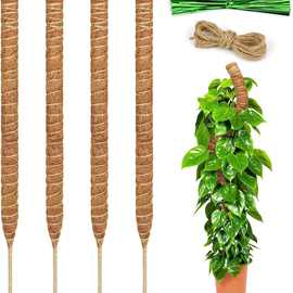 DIY造型植物攀爬杆弯曲椰棕棒自由造形植物爬藤柱苔藓杆园艺棕柱