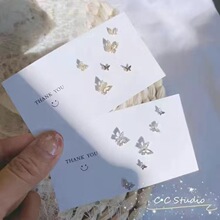 新款925银耳钉女简约养耳洞立体小蝴蝶耳骨钉高级感气质耳环耳饰